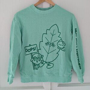 H&M x Toca Life sz 12/14 Toca Boca green sweatshirt